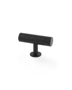 Alexander and Wilks Matt Black Leila Hammered T Bar Knob | AW804-55-BL
