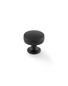 Alexander and Wilks 32mm Black Lynd Cupboard Knob | AW808-32-BL