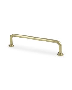 Polished Brass Scandi D Cabinet Handle 128mm c/c AW811-128-PB