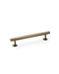 A&W Antique Brass Round T Bar Cupboard Pull Handle c/c 128mm