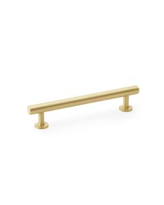 A&W Satin Brass Round T Bar Cupboard Pull Handle c/c 128mm
