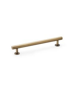 A&W Antique Brass Round T Bar Cupboard Pull Handle c/c 160mm | AW814-160-AB