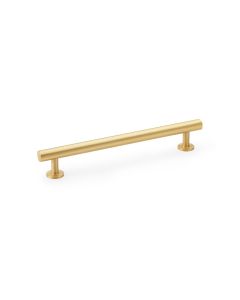 A&W Satin Brass Round T Bar Cupboard Pull Handle c/c 160mm | AW814-160-SB