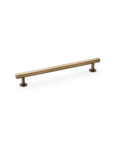 A&W Antique Brass Round T Bar Cupboard Pull Handle c/c 192mm | AW814-192-AB