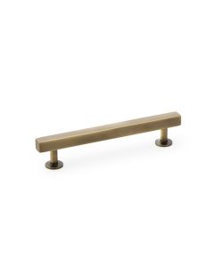 A&W Antique Brass Square T Bar Cupboard Pull Handle c/c 128mm | AW815-128-AB