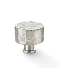 Alexander and Wilks Leila Satin Nickel 35mm Hammered Cupboard Knob