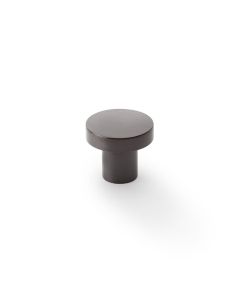 Alexander and Wilks Dark Bronze 30mm Hanover Plain Cupboard Knob 