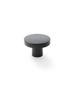 Alexander & Wilks Black 38mm Hanover Plain Cupboard Knob