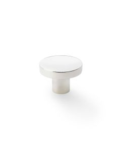 Alexander & Wilks Polished Nickel 38mm Hanover Plain Cupboard Knob