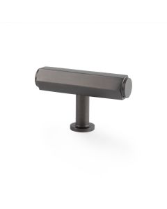 Alexander and Wilks Bronze T Bar Hexagonal Cabinet Knob | AW829-55-DBZ