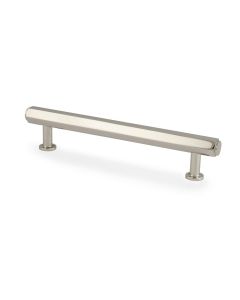 Alexander and Wilks Polished Nickel 128mm Hexagonal Pull Handle | AW830-128-PN