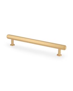 Alexander and Wilks Satin Brass 160mm Hexagonal Pull Handle | AW830-160-SB
