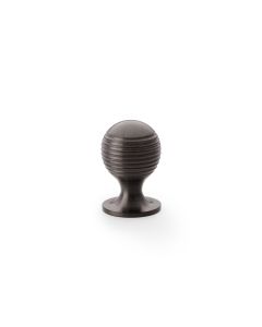 Alexander and Wilks Dark Bronze PVD 25mm Caesar Cupboard Knob on Round Rose | AW832-25-DBZPVD