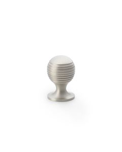 Alexander and Wilks Satin Nickel 25mm Caesar Cupboard Knob on Round Rose | AW832-25-SN