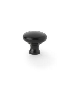 A&W Matt Black 32mm Wade Round Cupboard Knob | AW836-32-BL