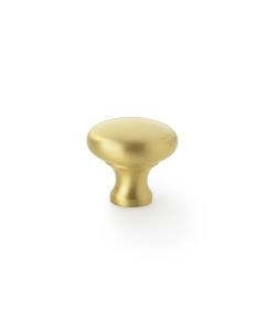 A&W Satin Brass 32mm Wade Round Cupboard Knob | AW836-32-SB