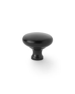 A&W Matt Black 38mm Wade Round Cupboard Knob | AW836-38-MB