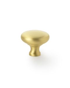 A&W Satin Brass 38mm Wade Round Cupboard Knob | AW836-38-SB