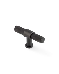 Dark Bronze PVD Kingston Knurled T-Bar Cupboard Knob | AW838-80-DBZPVD