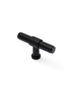 Black 80mm Kingston Plain T-Bar Cupboard Knob | AW838P-80-BL