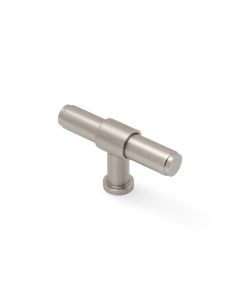 Satin Nickel PVD 80mm Kingston Plain T-Bar Cupboard Knob | AW838P-80-SNPVD