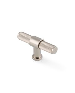 Polished Nickel PVD Kingston Reeded T-Bar Cupboard Knob| AW838R-80-PNPVD
