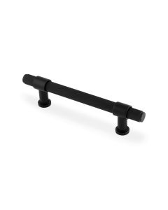 Matt Black Kingston Knurled Pull Handle-128mm c/c