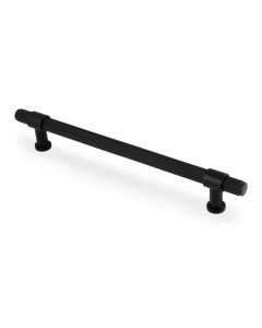 Matt Black Kingston Knurled Pull Handle-224mm c/c