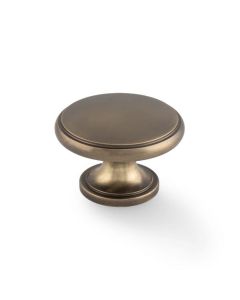 A&W Antique Brass Cambridge Round Cupboard Knob | AW849-38-AB