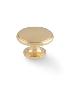 A&W Polished Brass Cambridge Round Cupboard Knob | AW849-38-PB