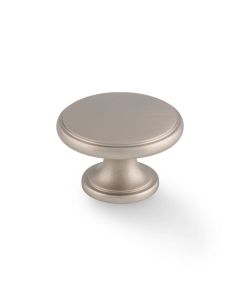 A&W Satin Nickel Cambridge Round Cupboard Knob | AW849-38-SN