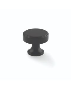 A&W Matt Black Havana Round Cupboard Knob | AW855-38-BL