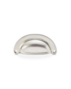 Alexander and Wilks Satin Nickel Callaco Ridged Cup Handle | AW901SN
