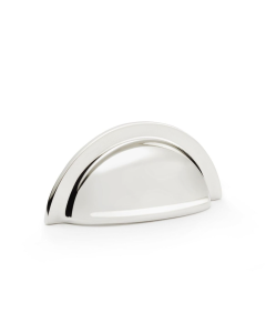 Alexander and Wilks Polished Nickel Bardom Ridged Cup Handle | AW903PN