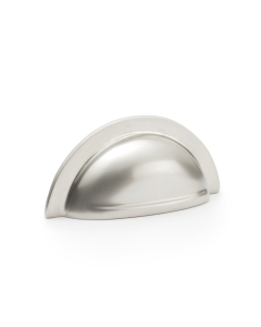 Alexander and Wilks Satin Nickel Bardom Ridged Cup Handle | AW903SN