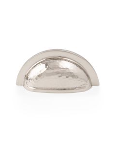 Alexander and Wilks Polished Nickel Hammered Cup Handle | AW912PN