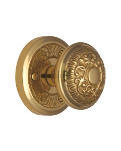 Heritage Brass Polished Brass Aydon Door Knob on Rose
