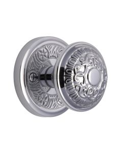 Heritage Brass Polished Chrome Aydon Door Knob on Rose