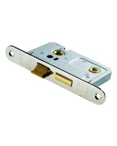 64mm Nicke Plated Radius Easi T Bathroom Lock | BAE5025NP/R