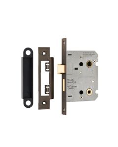 76mm Matt Bronze Easi T Bathroom Lock | BAE5030MBRZ 