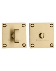 Satin Brass Square Bathroom Turn & Release - BAU1555