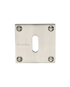 Satin Nickel Standard Key Escutcheon Square - BAU1556