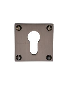 Matt Bronze Euro Profile Cylinder Escutcheon Square  - BAU1558