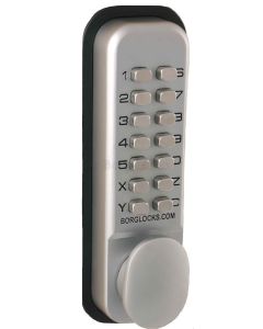 Borg 2002 Satin Chrome Non Holdback Digital Lock with narrow latch