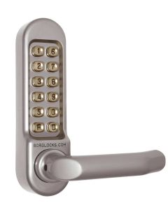 Borg 5009 Digital Lock & Round Bar Handle with mortice night latch & optional finishes