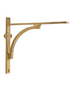 Heritage Brass Satin Brass Arch Shelf Bracket  |  BR2140 8-SB