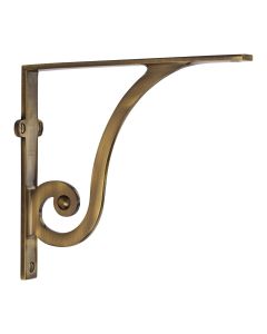 Heritage Brass Antique Brass Ornate Shelf Bracket  |  BR2170 8-AT