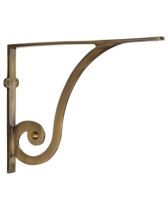 Heritage Brass Antique Brass Ornate Shelf Bracket  |  BR2170 10-AT