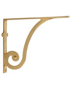 Heritage Brass Satin Brass Ornate Shelf Bracket  |  BR2170 10-SB