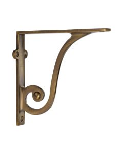 Heritage Brass Antique Brass Ornate Shelf Bracket  |  BR2170 6-AT